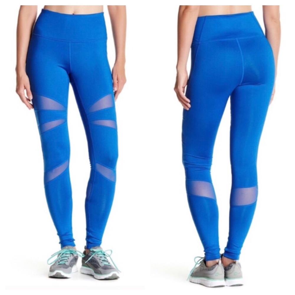 Zella mesh detail full leg athletic pants Royal XL